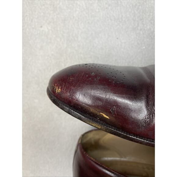 BALLY Men’s 11 3E Wide Oxblood Leather Oxford Brogue Medallion Toe Italy main image 10